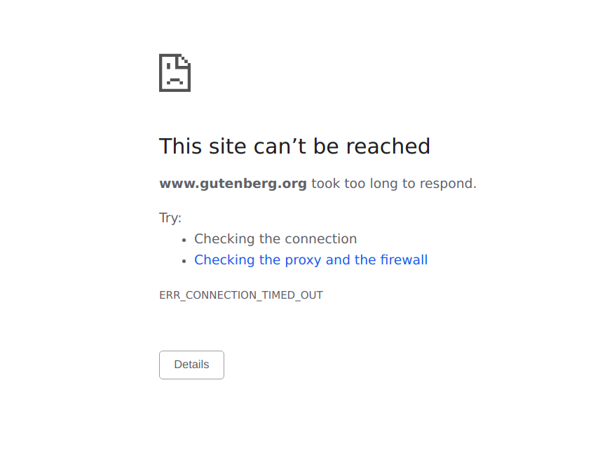 Gutenberg blocked in Italy Gutenberg blocked in Italy